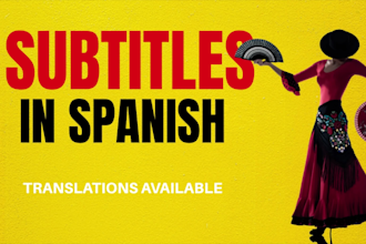 create handcrafted spanish subtitles