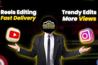 edit viral and engaging reels for insta, tiktok and youtube