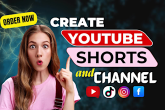 create youtube shorts channel with 100 short videos