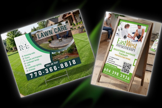 design custom yard sign, real estate yard sign, and business signboard