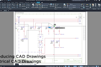 redraw any kind of electrical drawings in autocad