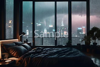 create cozy rain and relaxing video for meditation