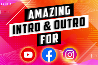 make youtube intro outro video trailer in 4k quality