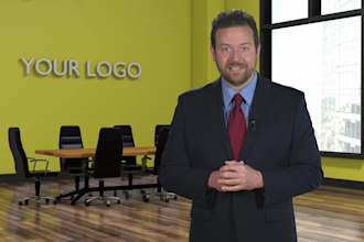 make a branded office spokesperson video