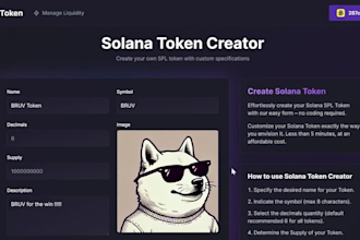 create solana token launcher, spl token creator