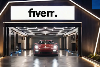 create a cinematic garage logo reveal video