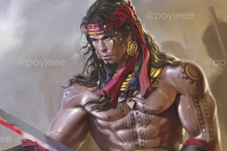 draw semi realistic art, fantasy, dnd, book cover art, no ai