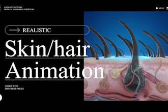 do surgical, biological, and medical animation for you in 3d