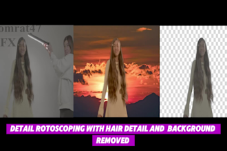 professional background remove,rotoscoping,motion tracking