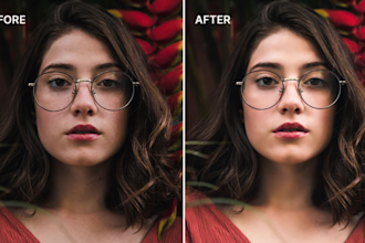 do high end photo retouching and image editing in photoshop