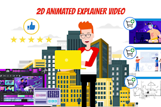 create 2d animated explainer video and custom 2d animation