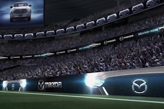 create 3d stadium led screen, football arena billboard and jumbotron animations