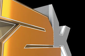 create metallic 3d logo animation and intro video
