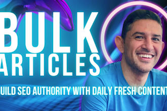 write bulk SEO articles and blog posts for your wordpress site