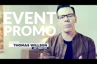 create professional event promo video for conference and festival