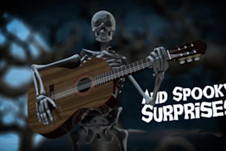 make a dark scary horror halloween greetings video