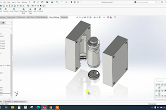 do 3d cad modelling, product and mold design in solidworks