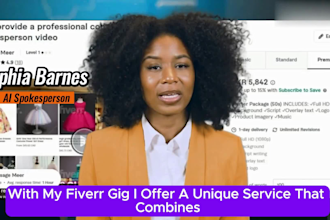 provide a professional commercial ai spokesperson video