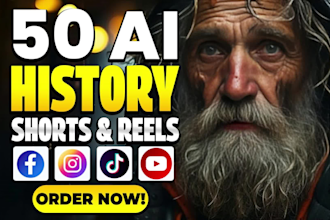 create ai history shorts for youtube , tiktok and instagram