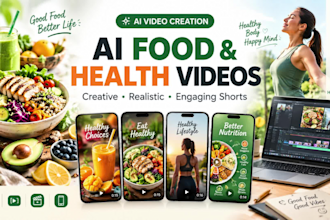 engaging ai food and health videos for youtube shorts and reels