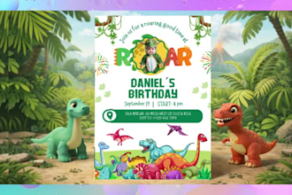 design birthday party invitation for kids