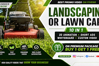 make landscaping, lawn care video or turf grass video