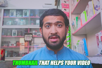 be your modern attractive youtube thumbnail expert