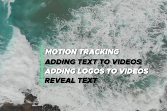 create motion tracking, text reveal, adding text in videos
