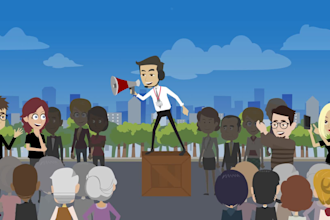 do hebrew german and spanish 2d animation explainer video with voiceover