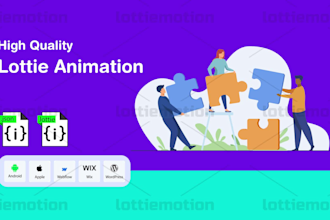 do logo animation, icon, and lottie json for web and mobile