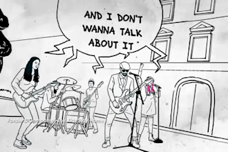 make a hand drawn animated style lyric video