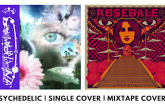 design psychedelic album cover, trippy art, single cover art, spotify canvas