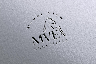 make a horse, equestrian, ranch, equine logo with vector files