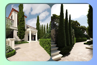create photorealistic 3d exterior rendering for architects