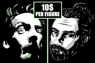 make a digital portrait with dark shadows