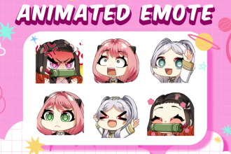 make custom twitch emotes, sub badges for streamer, discord, vtuber