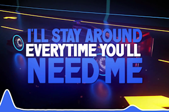 create stunning animated lyric music video