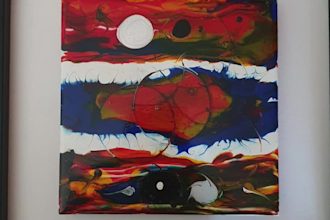 make your custom album cover with fluid paint or digital art