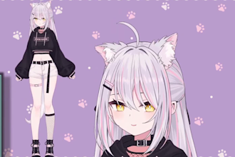 draw and rig live2d vtuber model vtuber model 2d vtuber rigg for live streaming