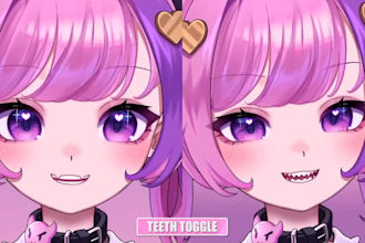 do live2d model vtuber commission, live2d rigging, live2d and vtuber character