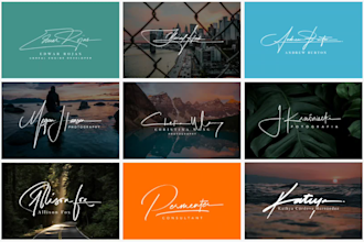 design a custom signature logo watermark for photographers