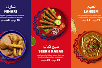 design animated food menu for your restaurant