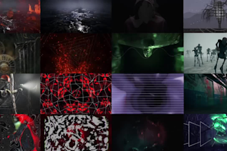 create horror dj visuals plus animate 3d logo