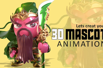 create a 3d character animation for mascot and nft