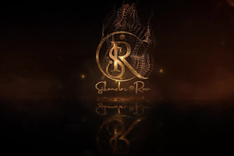 do best gold fire reveal video with text and logo