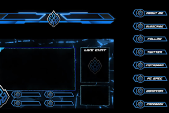 design gaming logo with animated overlay for twitch