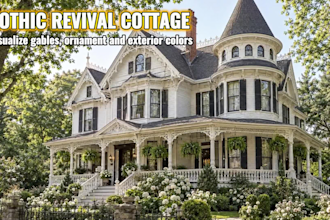 design craftsman front porch and patio 3d rendering