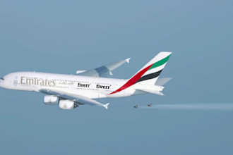 put on your logo text or brand in fly with emirates
