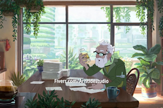 do 2d music video, 2d short film, japanesse anime style, meme coin, book trailer
