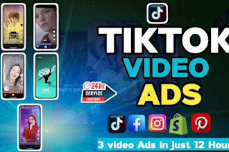 create viral tik tok video ads, dropshipping ads, tiktok ads
